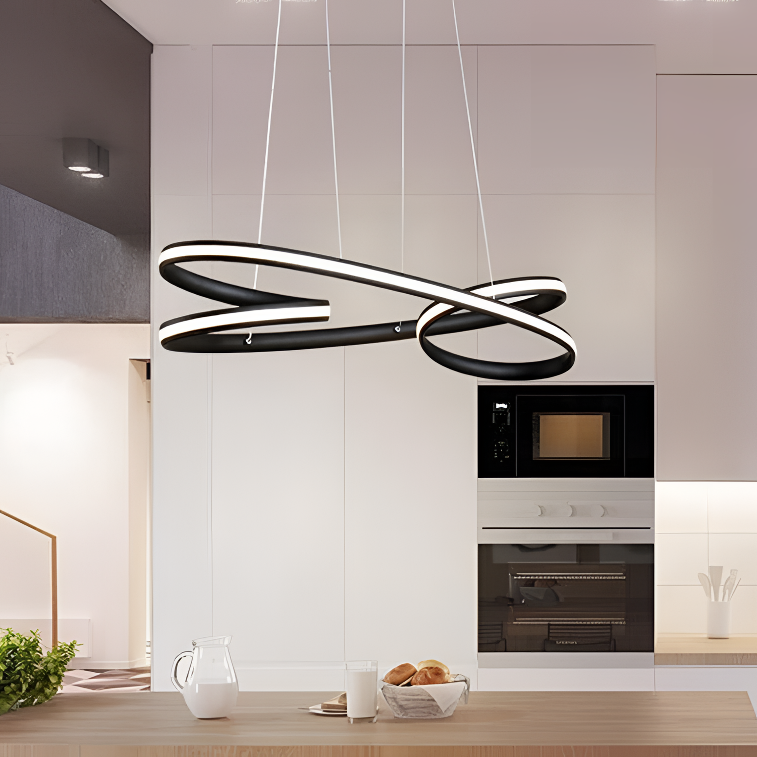 Coffee Black Ribbon Chandelier Pendant Light | Lighting | NordicAbode.com