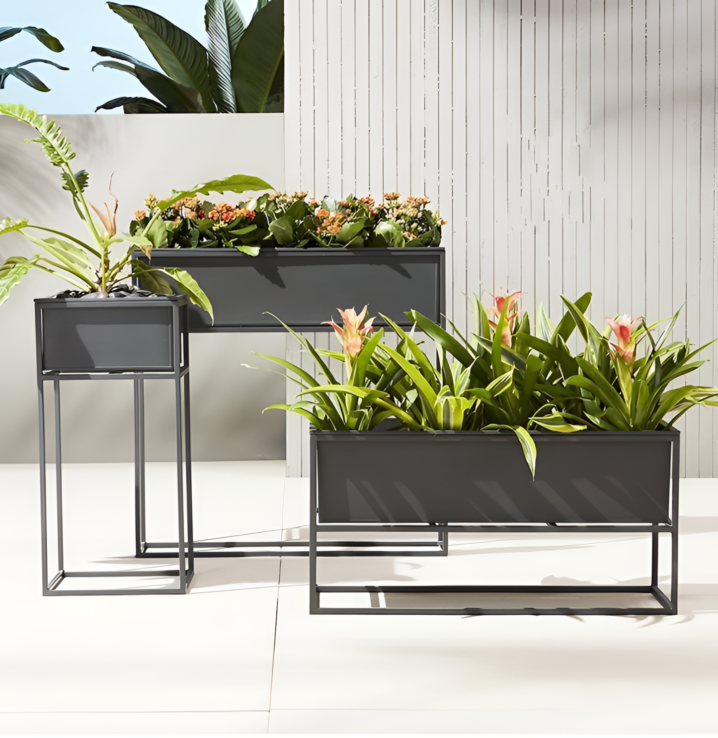 Brielle Modern Iron Box Planter | Planters | NordicAbode.com