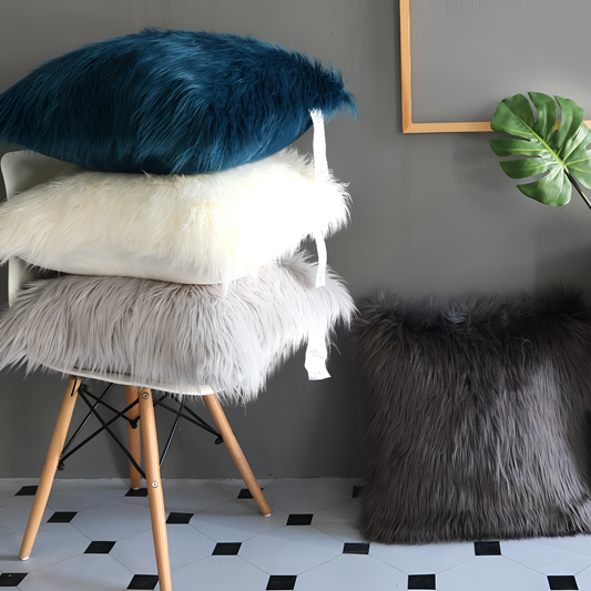 Plush Faux Fur Cushion Cover - Cozy Home Decor | Cushion Covers | NordicAbode.com