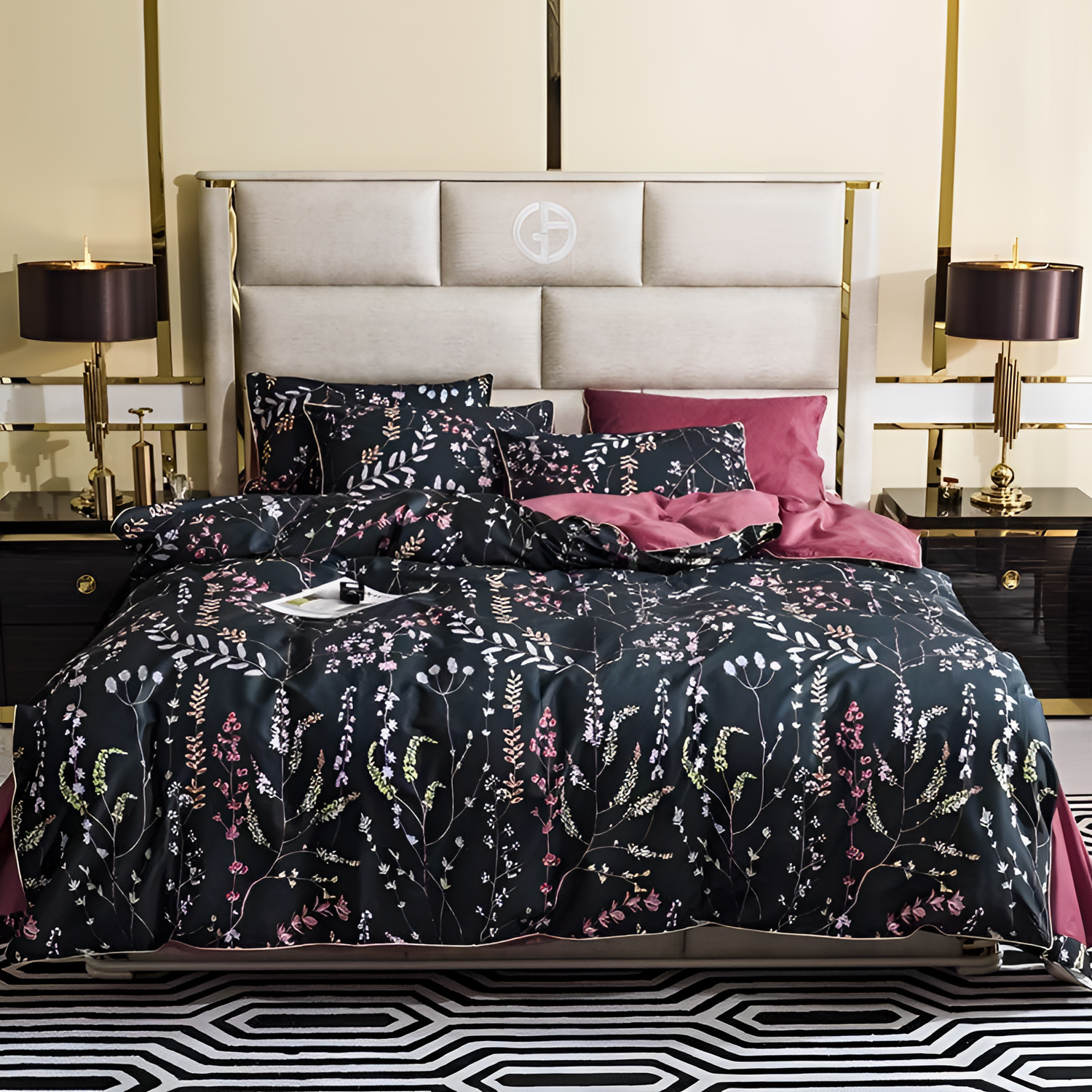 Darkened Modern Toile Duvet Cover Set | Bedding | NordicAbode.com