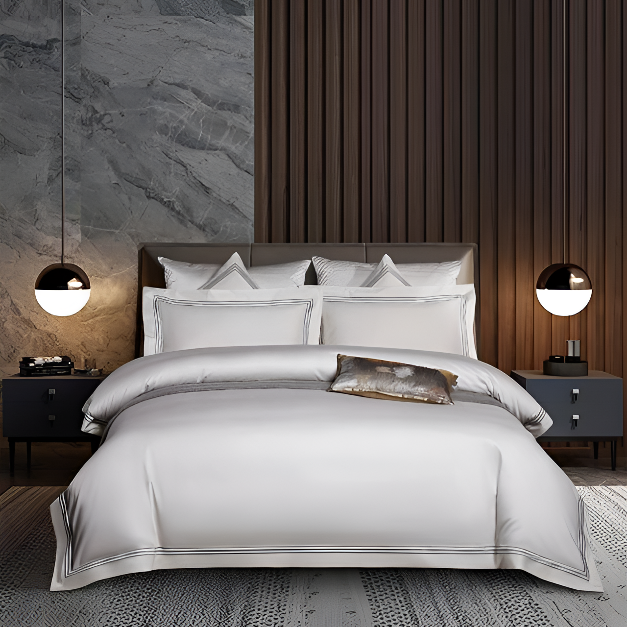 Majestic Pure White Duvet Cover Set | Bedding | NordicAbode.com