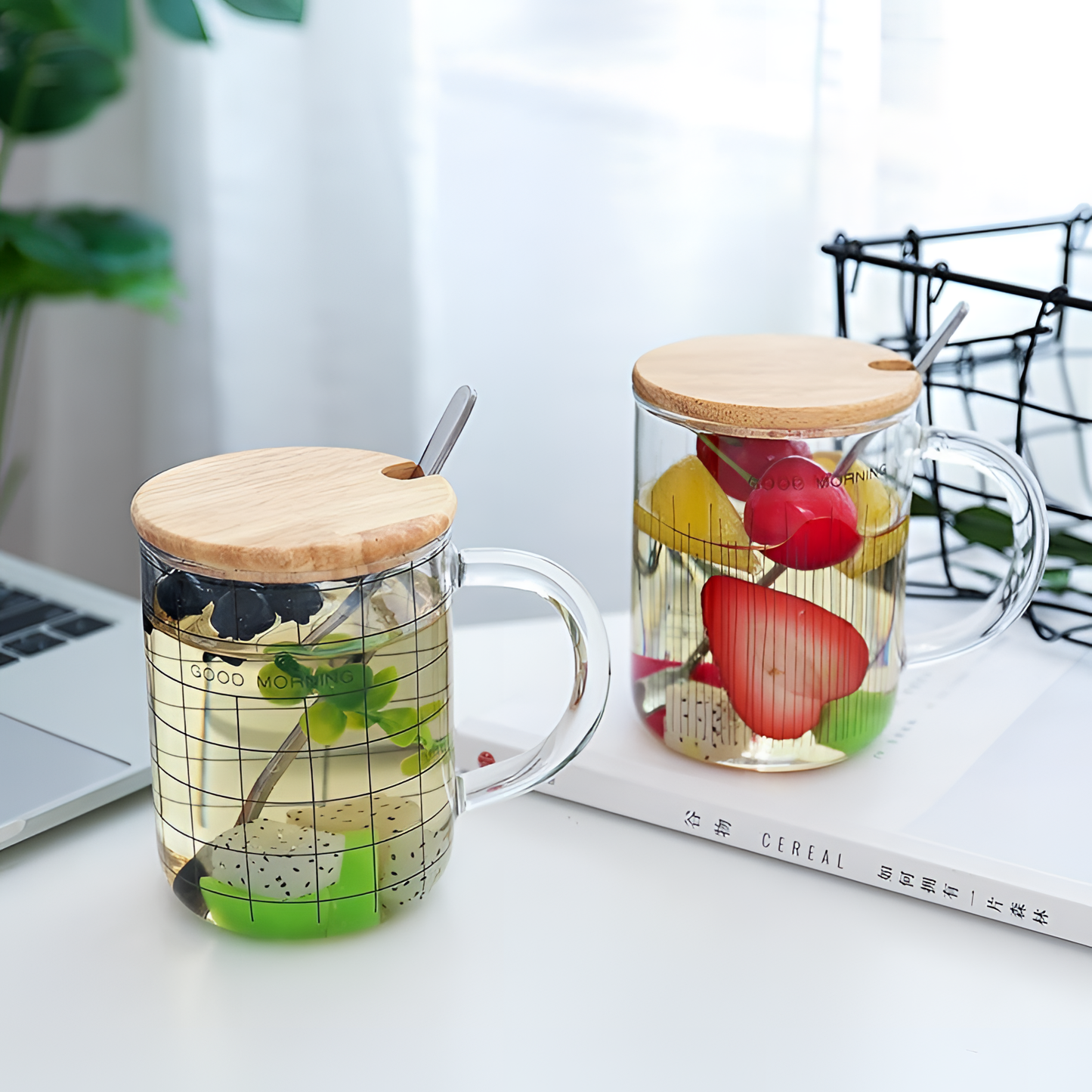 Simple Glass Cup with Wood Base | Drinkware | NordicAbode.com