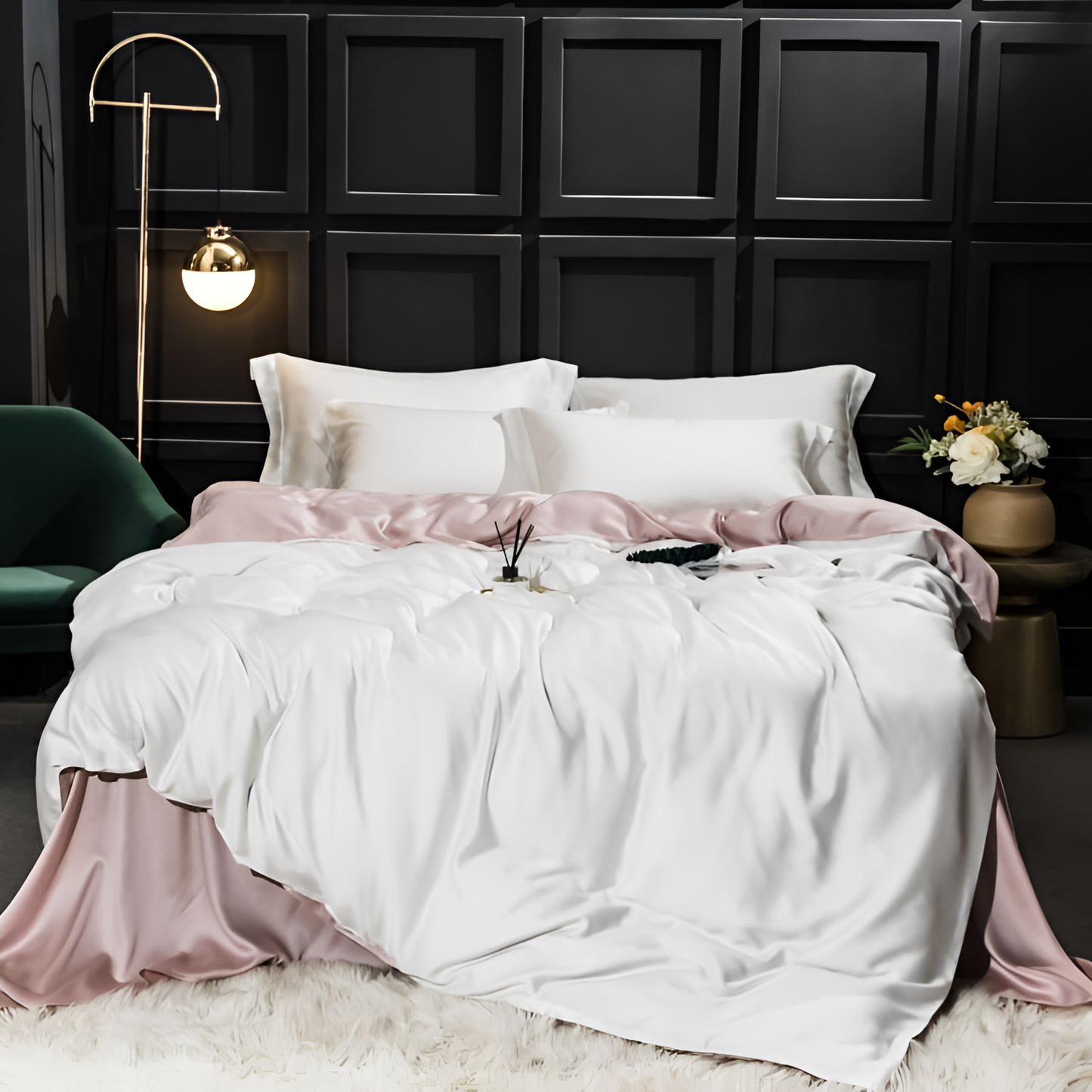 Karia Silky Tencel Duvet Cover Set | Bedding | NordicAbode.com