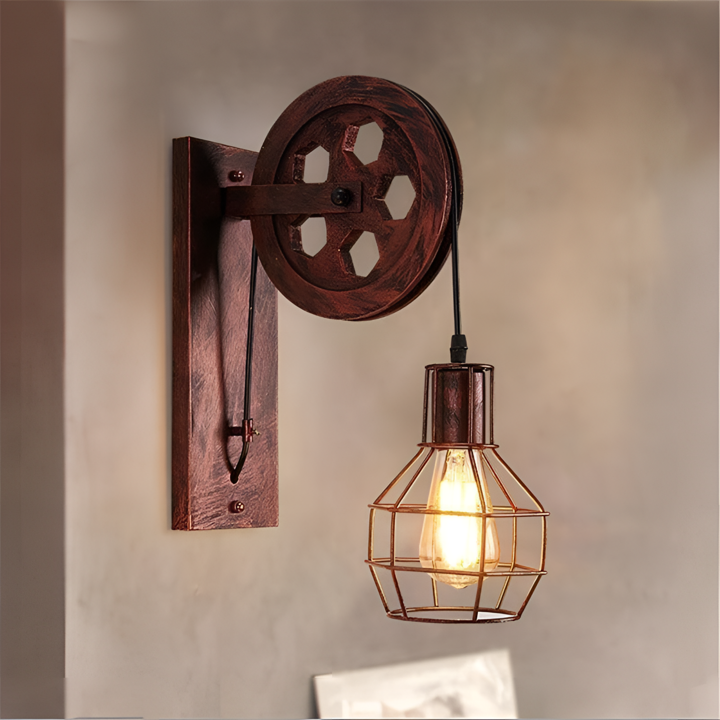 Loft Vintage Pulley Wall Lamp | Lighting | NordicAbode.com