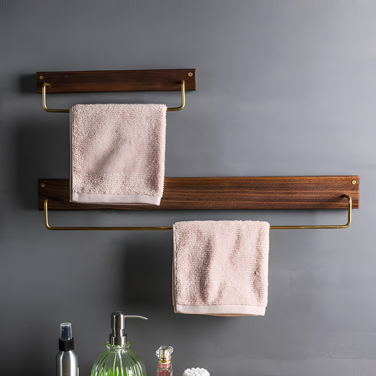 Alma Eco-Friendly Wooden Towel Rack | Bathroom Accessories | NordicAbode.com