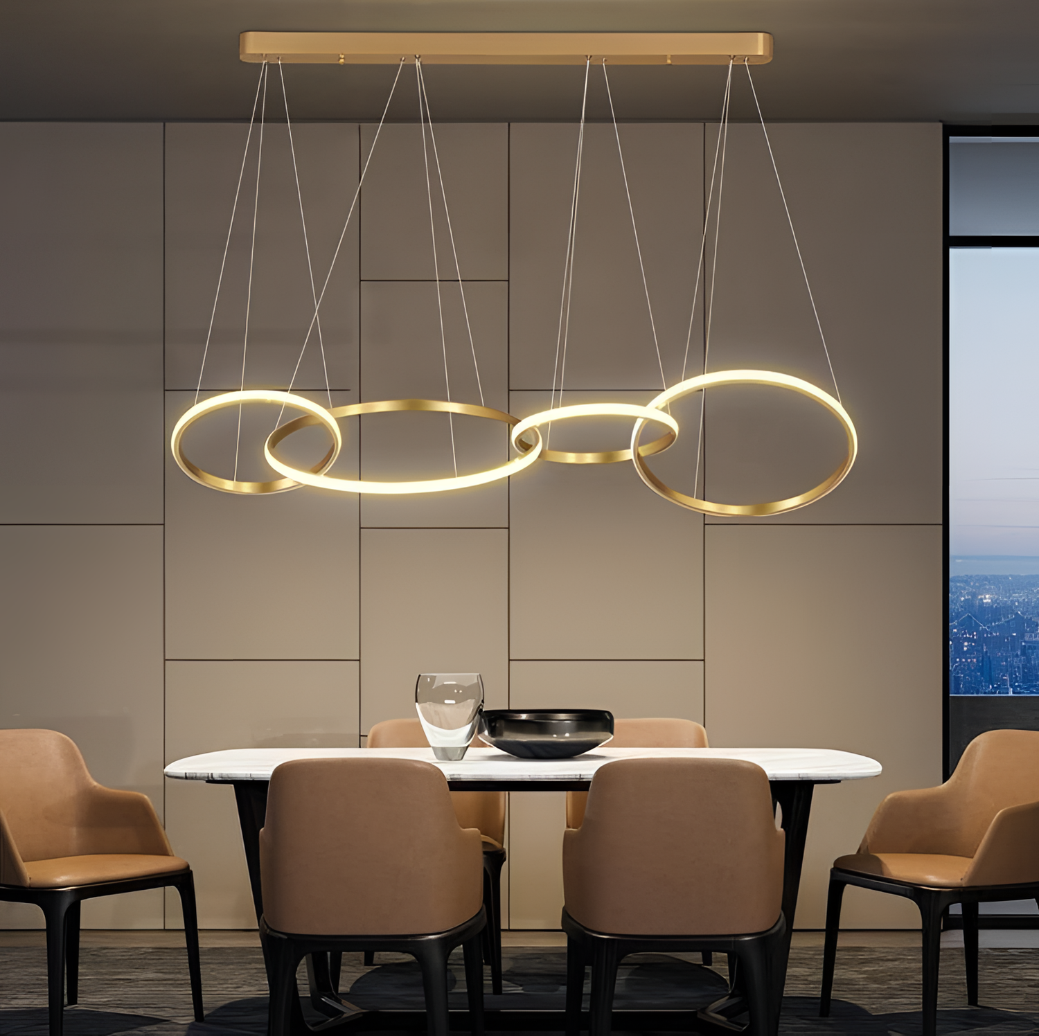 Olympic Luxurious LED Chandelier - Gold Plated | Lighting | NordicAbode.com