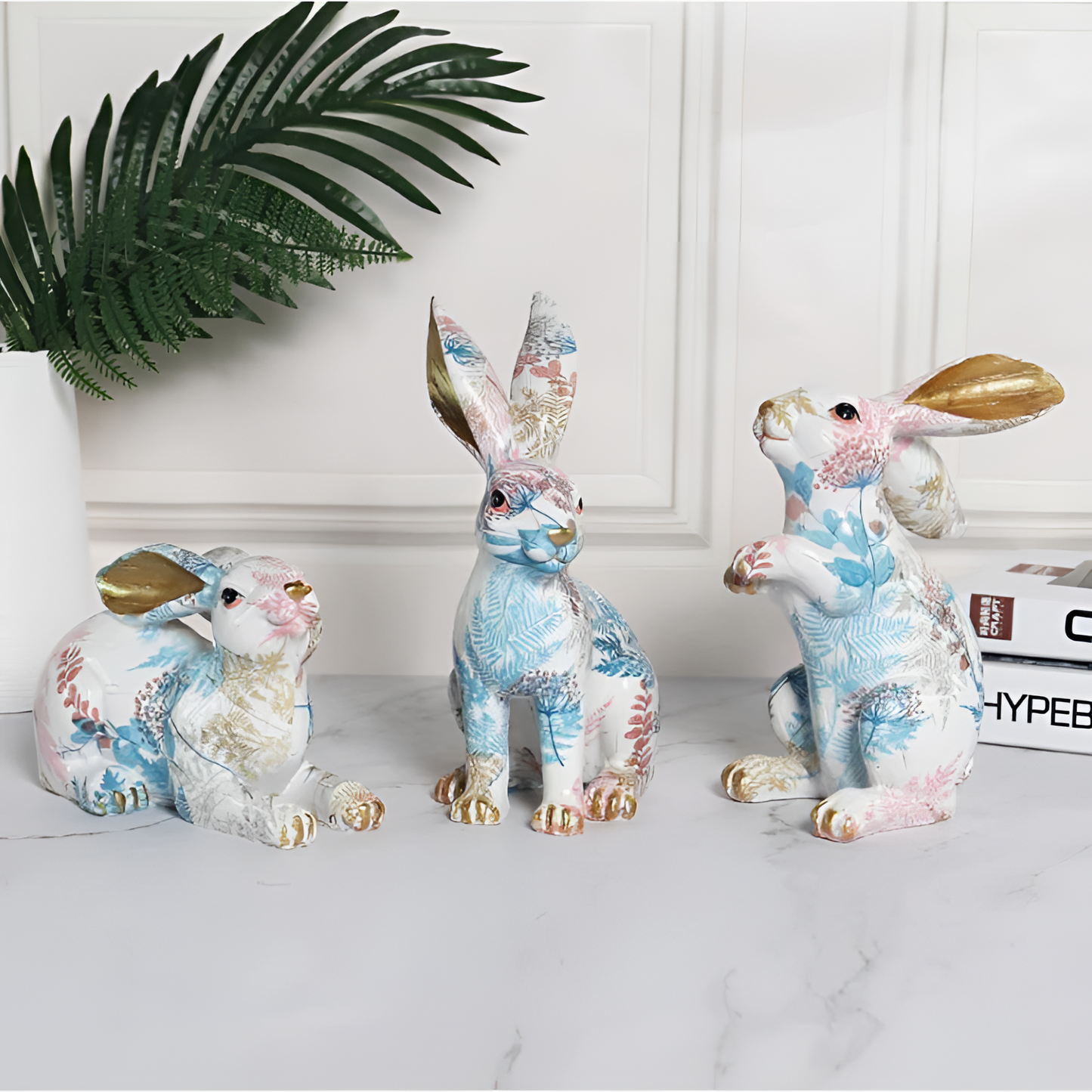 Colorful Rabbit Tabletop Statue | Statues | NordicAbode.com