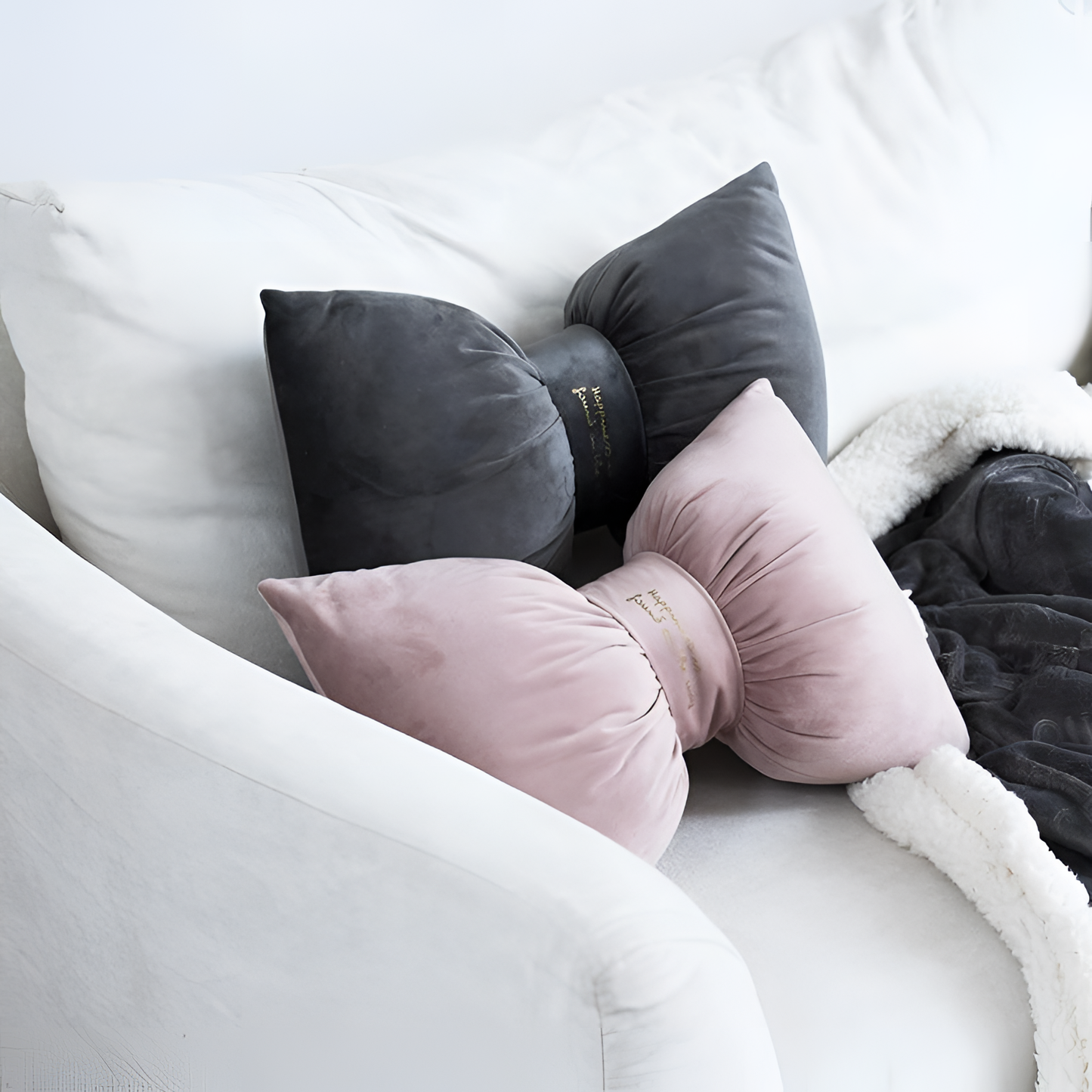 Aria Velvet Neck Support Pillow | Pillows | NordicAbode.com