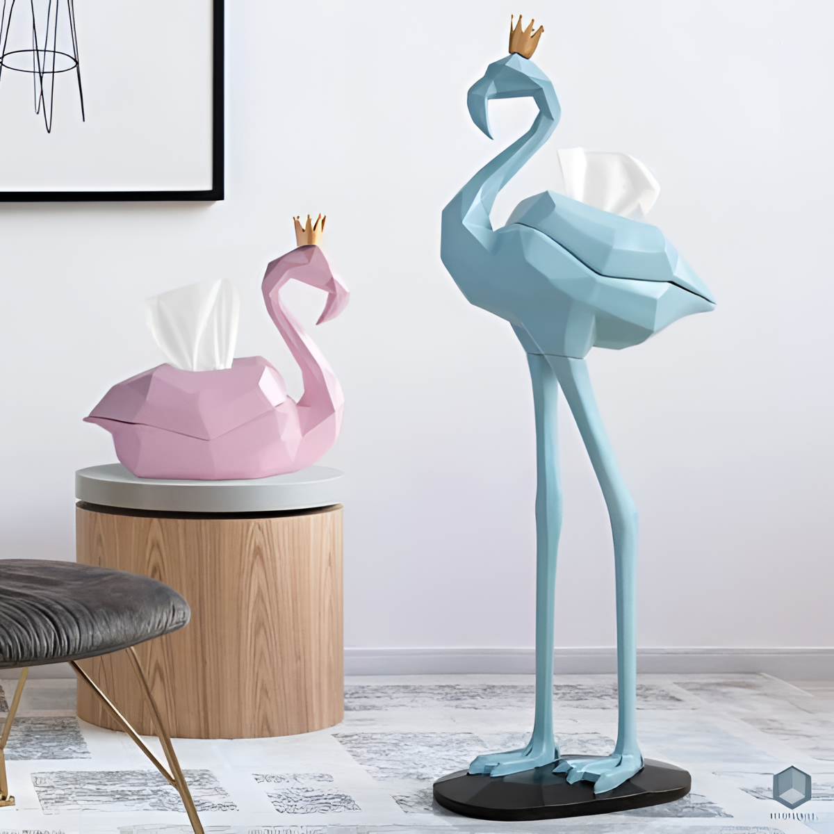 Flamingo Feathered Flamingo Tissue Holder | Accessories | NordicAbode.com