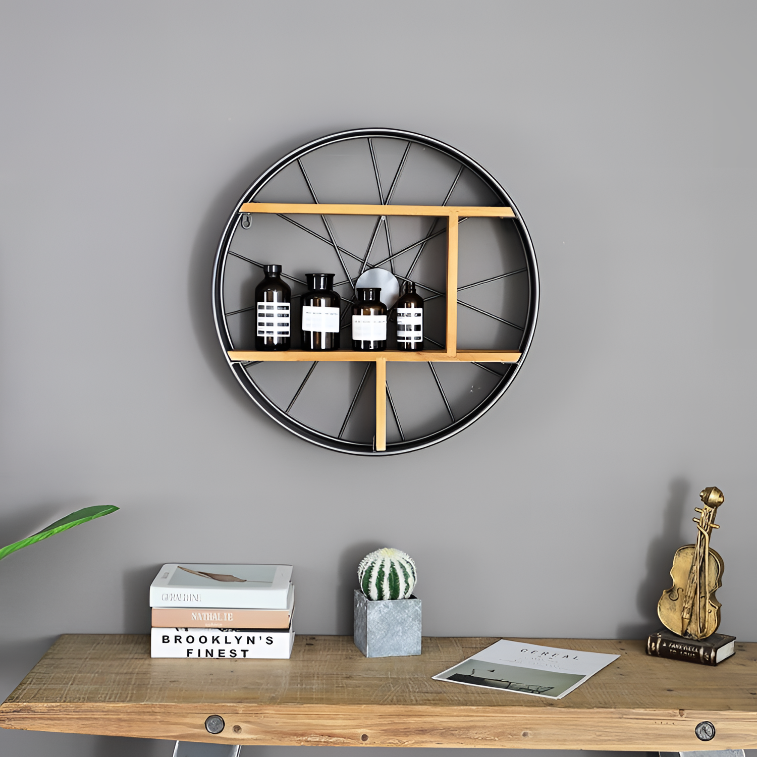 Lau Industrial Pinwheel Wall Shelves | Shelving | NordicAbode.com