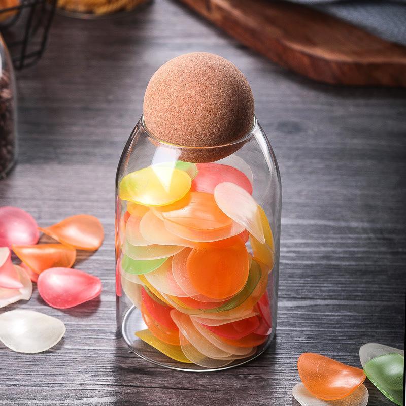 Minimalist Cork Ball Glass Jars