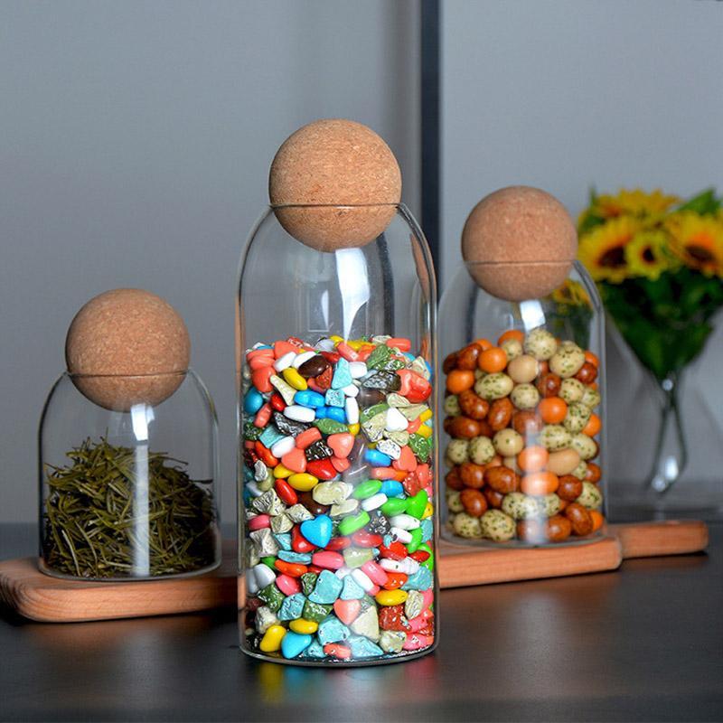 Minimalist Cork Ball Glass Jars