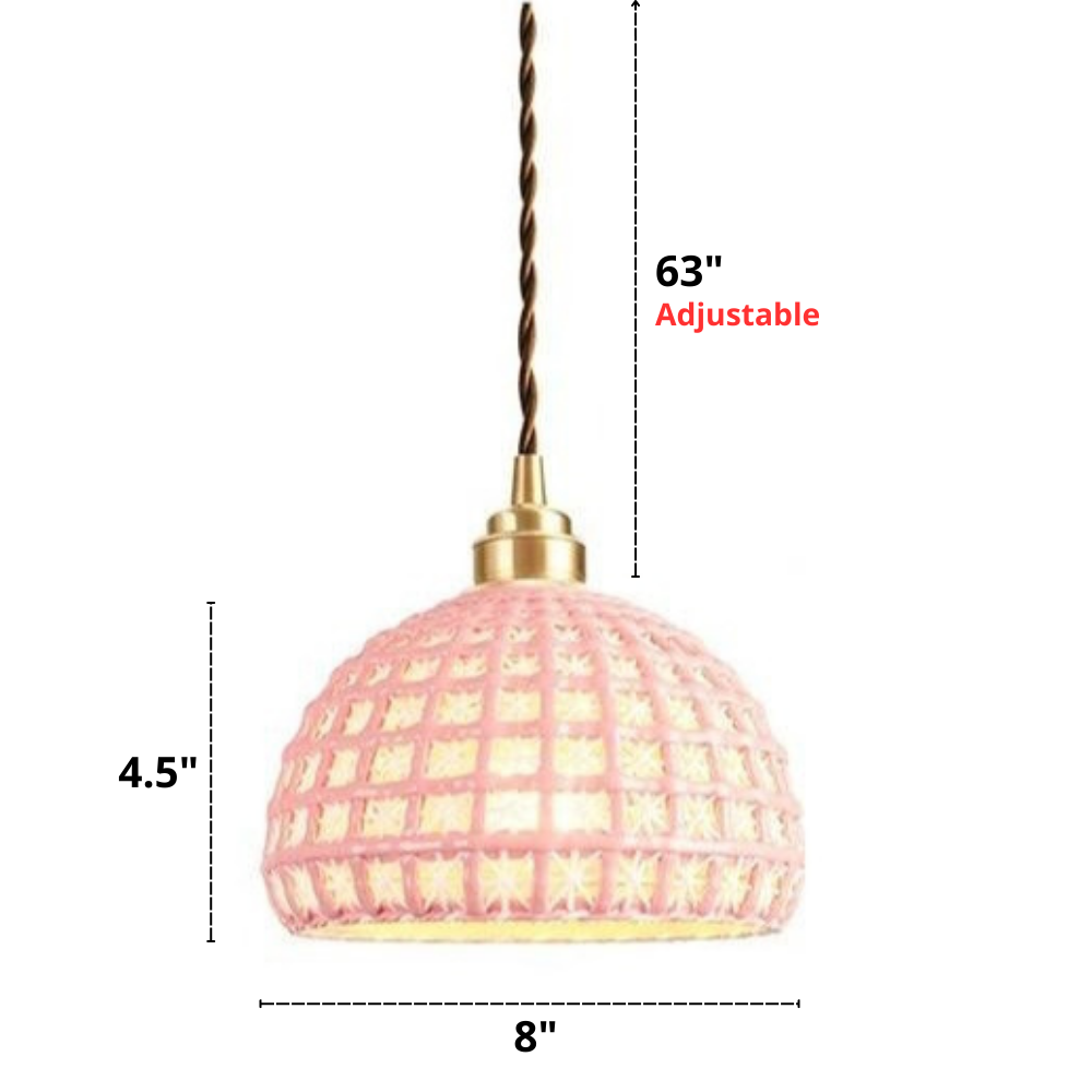 Woven Ceramic Pendant Light Fixture