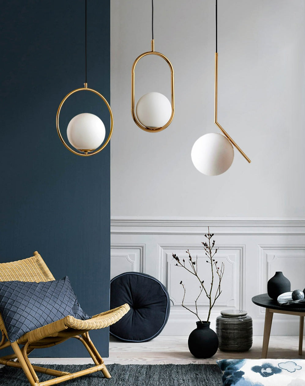 Modern Frosted Glass Globe Pendant Lights