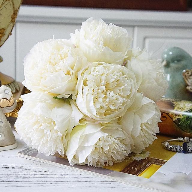 7 hands zhalai artificial artificial flowers peony hand bouquet home living room garden photography wedding decoration - Nordic Side - 