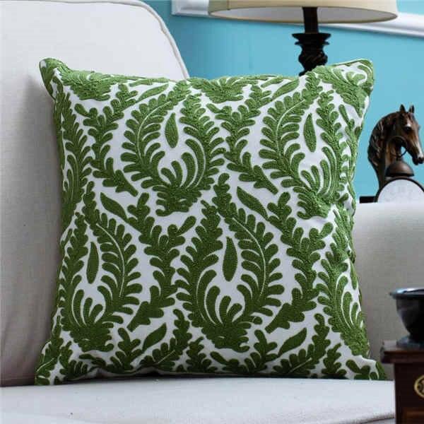 Green Vintage Pattern Cushion Covers - Nordic Side - 