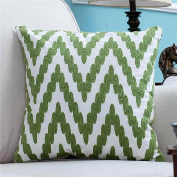 Green Vintage Pattern Cushion Covers - Nordic Side - 