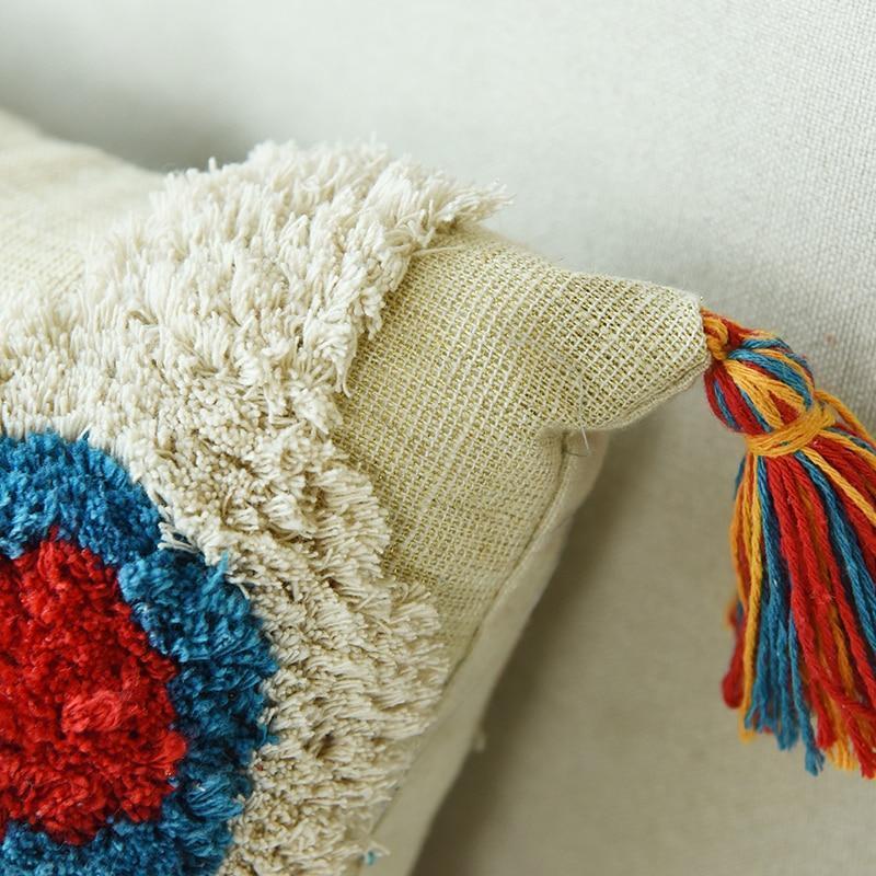 Boho Dot Embroidery Cushion - Nordic Side - 