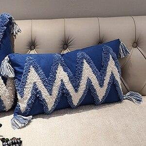 Boho Geometry Blue Cushion - Nordic Side - 