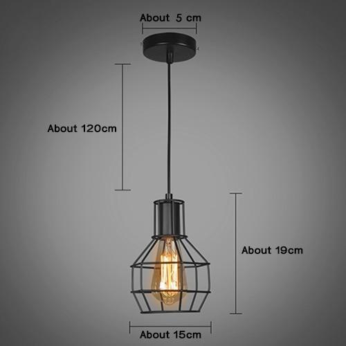 Modern Geometric Iron Pendant Light - Nordic Side - 