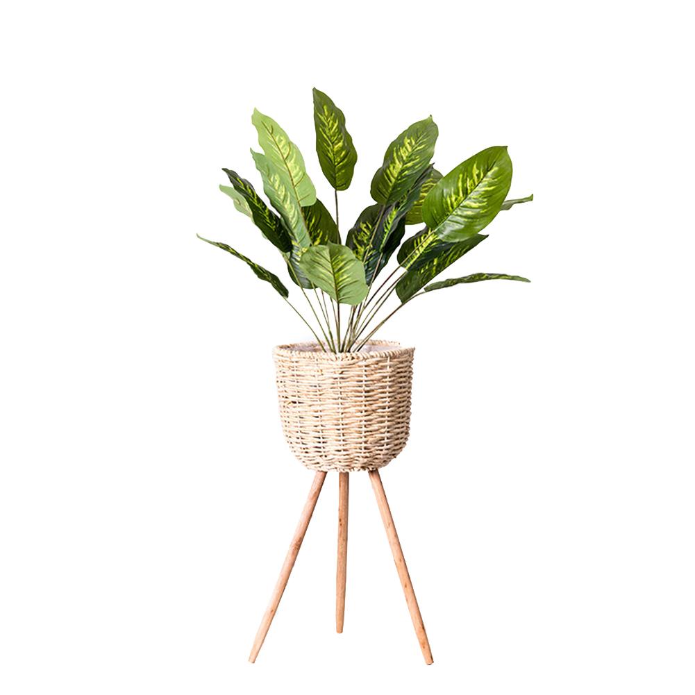 Ottilie - Handmade Bamboo Standing Basket - Nordic Side - 08-06, modern-farmhouse