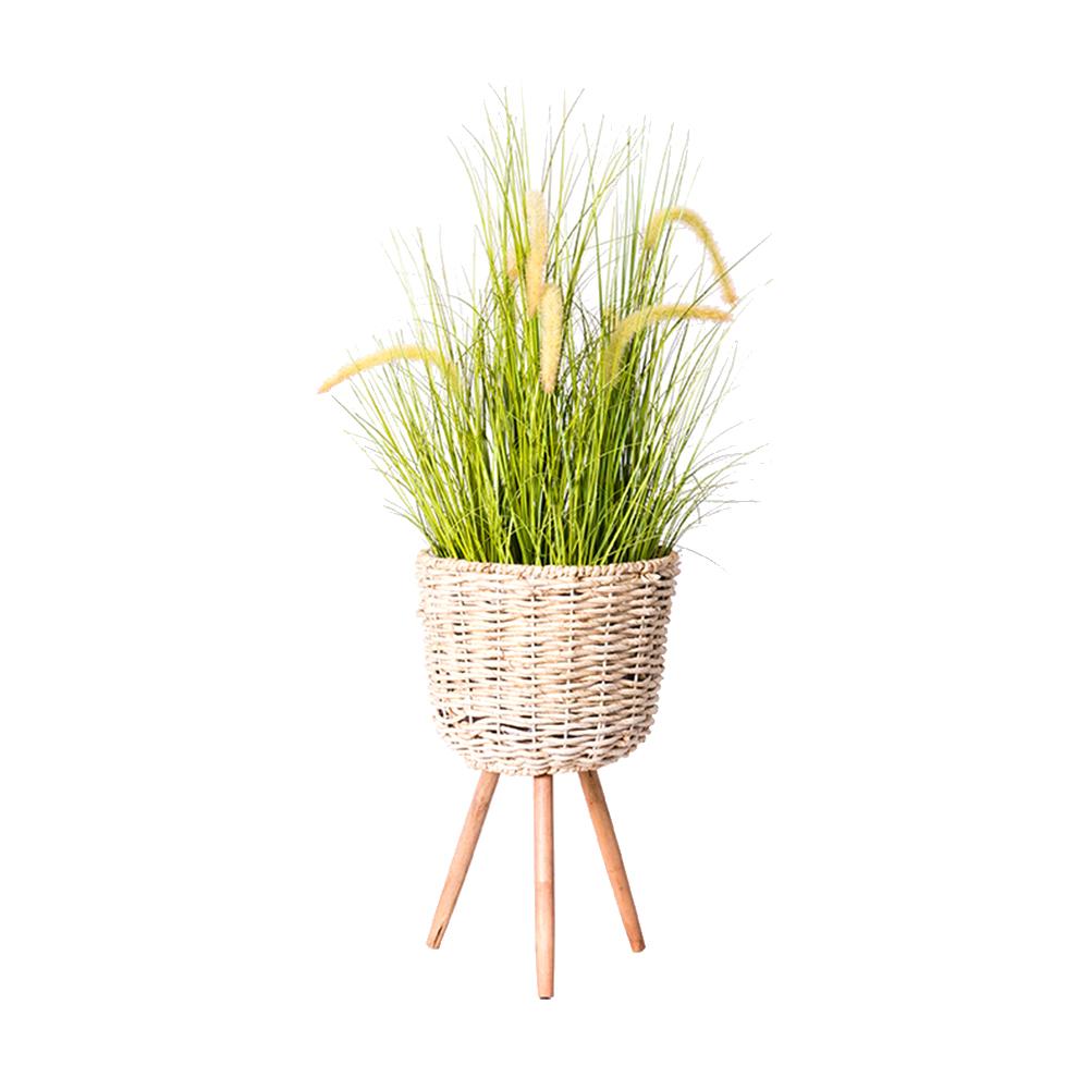 Ottilie - Handmade Bamboo Standing Basket - Nordic Side - 08-06, modern-farmhouse