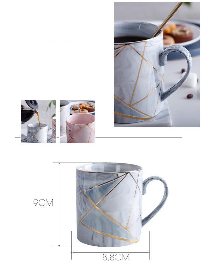 Gold Stripe Marble Mug - Nordic Side - 