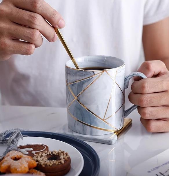 Gold Stripe Marble Mug - Nordic Side - 