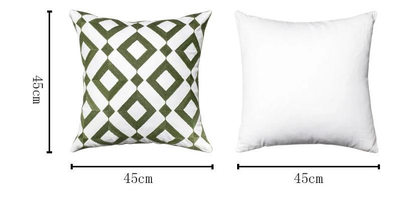 Green Vintage Pattern Cushion Covers - Nordic Side - 