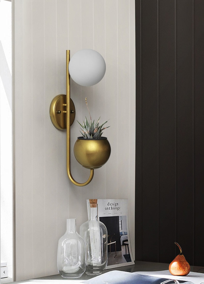 Modern Planter Wall Sconce