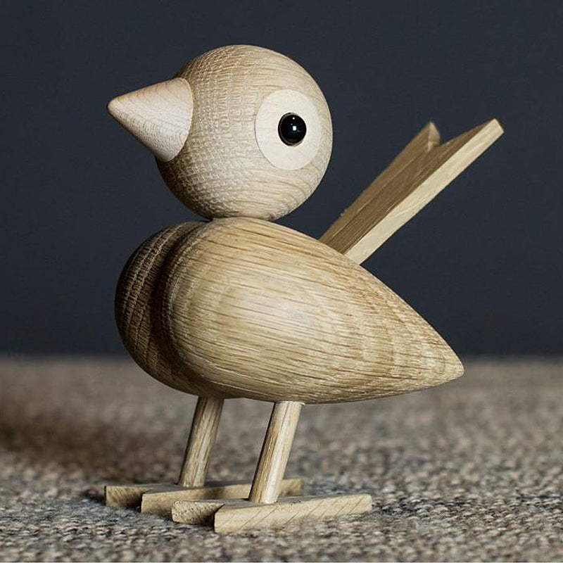 Wooden Sparrows Decorative Accent Figurines