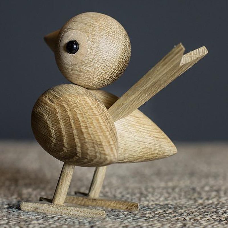 Wooden Sparrows Decorative Accent Figurines