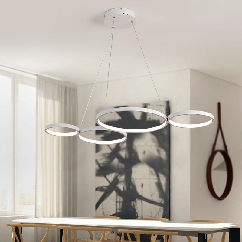 White & Black Circle Modern LED Pendant Lights - Nordic Side - 