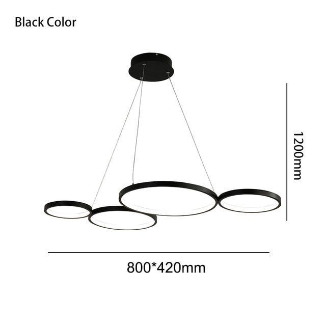 White & Black Circle Modern LED Pendant Lights - Nordic Side - 