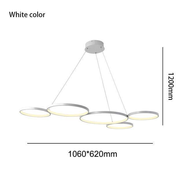 White & Black Circle Modern LED Pendant Lights - Nordic Side - 