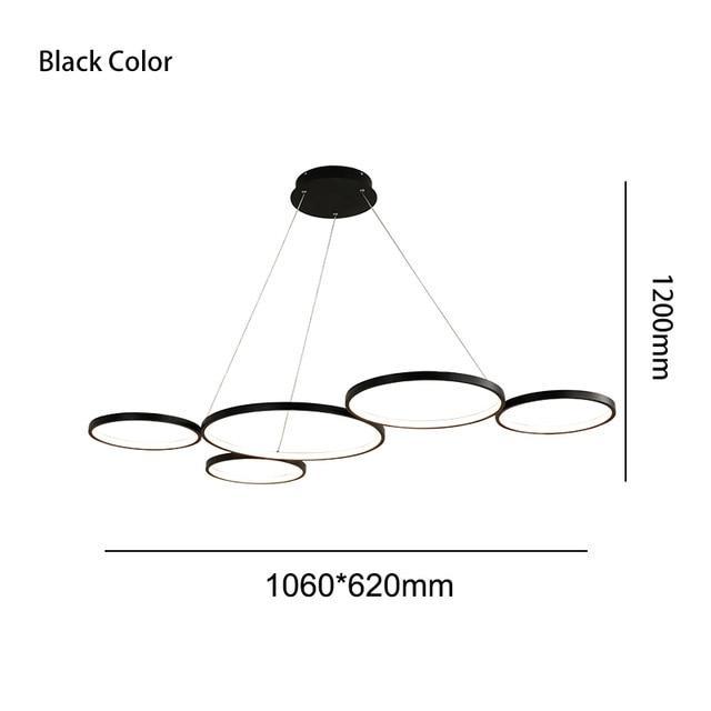 White & Black Circle Modern LED Pendant Lights - Nordic Side - 