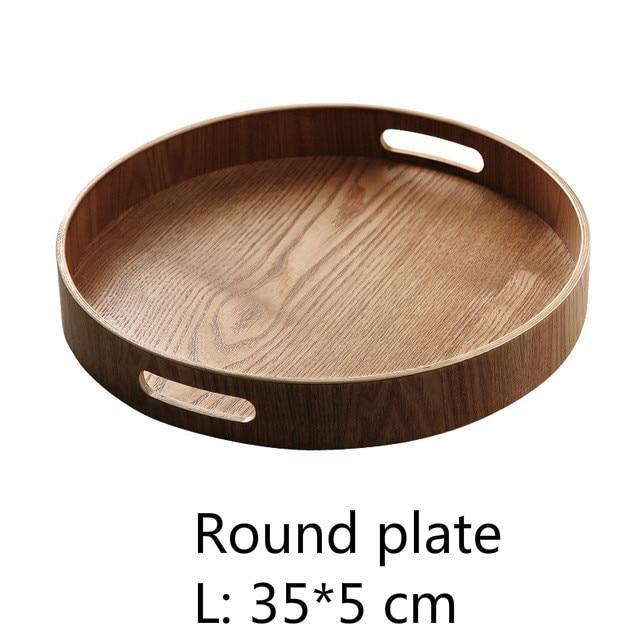 Wooden Round/Oval/rectangular Serving Tray - Nordic Side - 