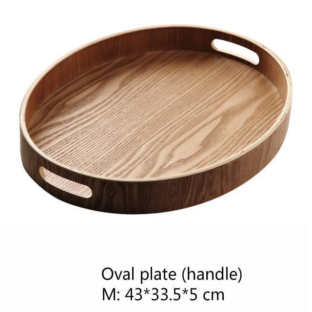 Wooden Round/Oval/rectangular Serving Tray - Nordic Side - 