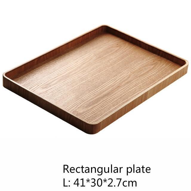 Wooden Round/Oval/rectangular Serving Tray - Nordic Side - 