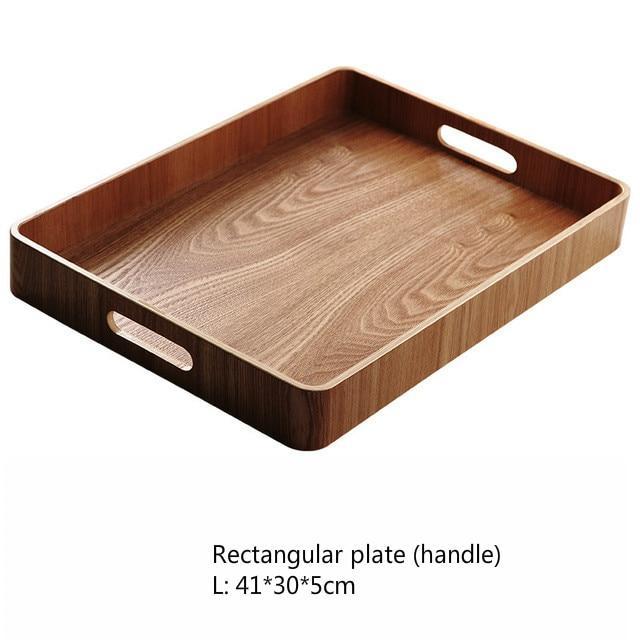 Wooden Round/Oval/rectangular Serving Tray - Nordic Side - 