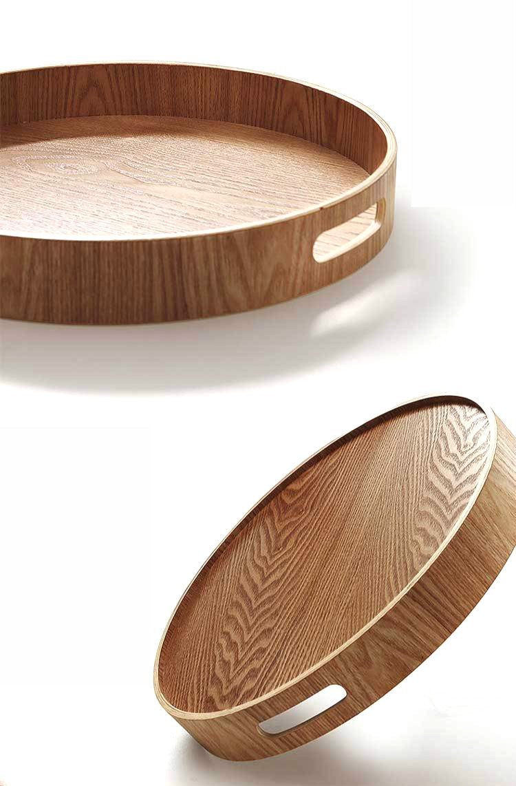 Wooden Round/Oval/rectangular Serving Tray - Nordic Side - 