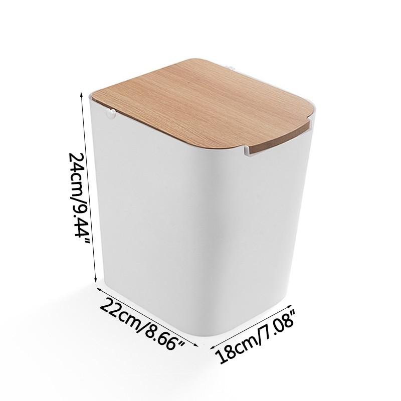 Modern Wooden Office Trash Can - Nordic Side - 09-27, modern-pieces