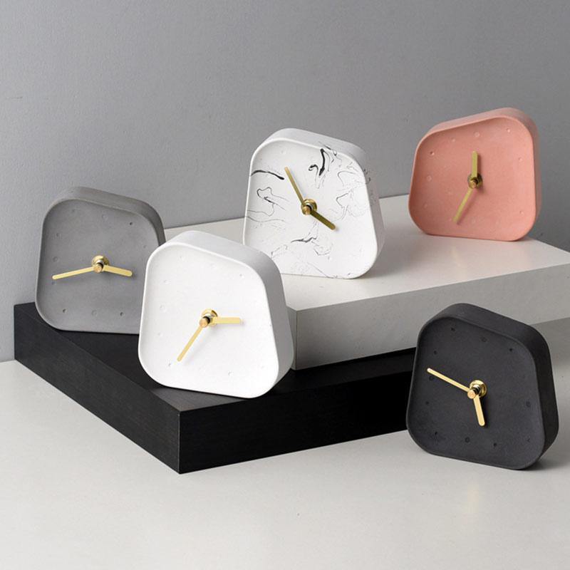 Nordic Cement Table Clock - Nordic Side - 