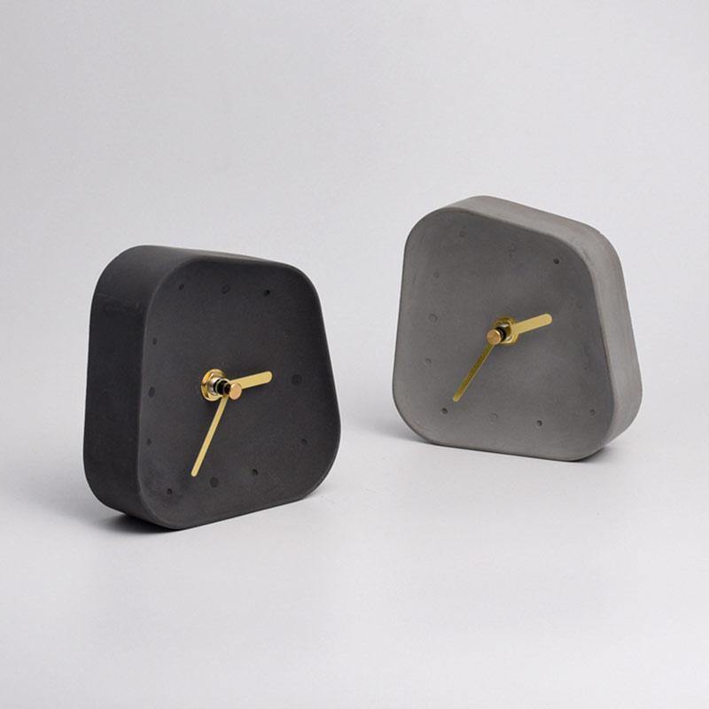 Nordic Cement Table Clock - Nordic Side - 