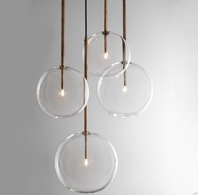 Modern Gold Chandelier with Glass - Nordic Side - 