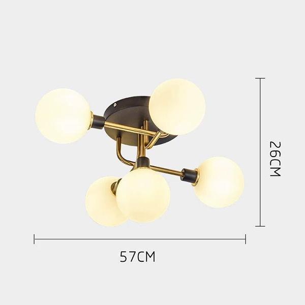 Postmodern Glass Ball Ceiling Light - Nordic Side - 