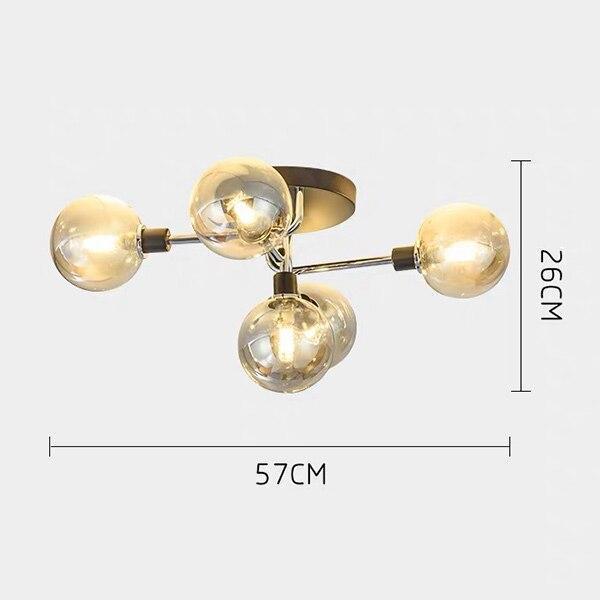 Postmodern Glass Ball Ceiling Light - Nordic Side - 