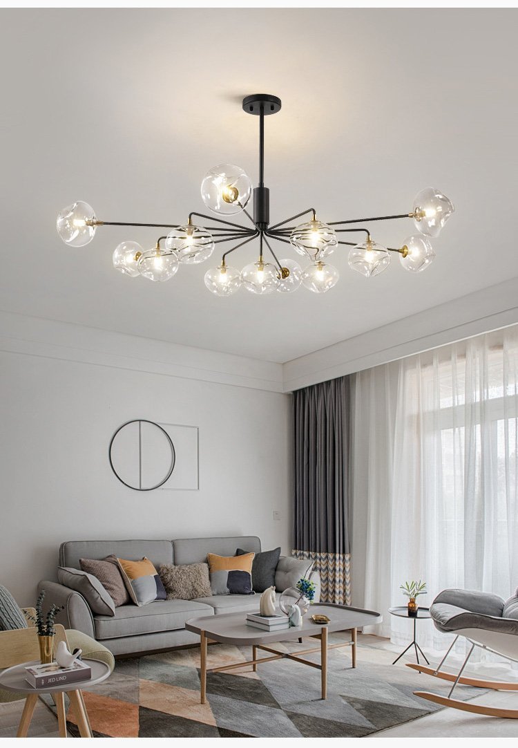 Nordic Natural Glass Chandelier - Nordic Side - 