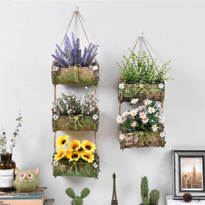 Moss - Vertical Hanging Bark Planter - Nordic Side - 11-18, feed-cl1-planters, modern-farmhouse, modern-planter-collection