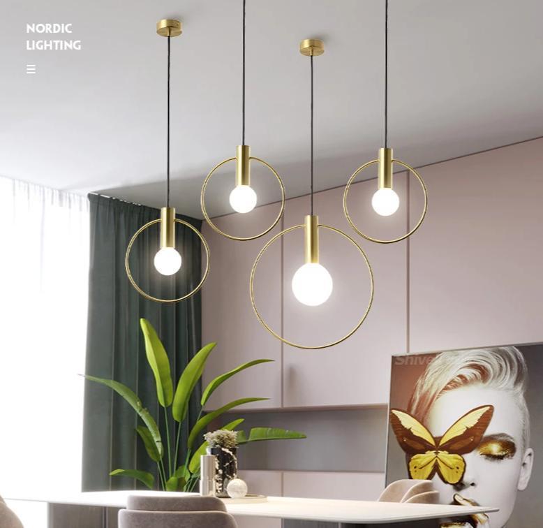 Gold Ring Pendant Light - Nordic Side - 